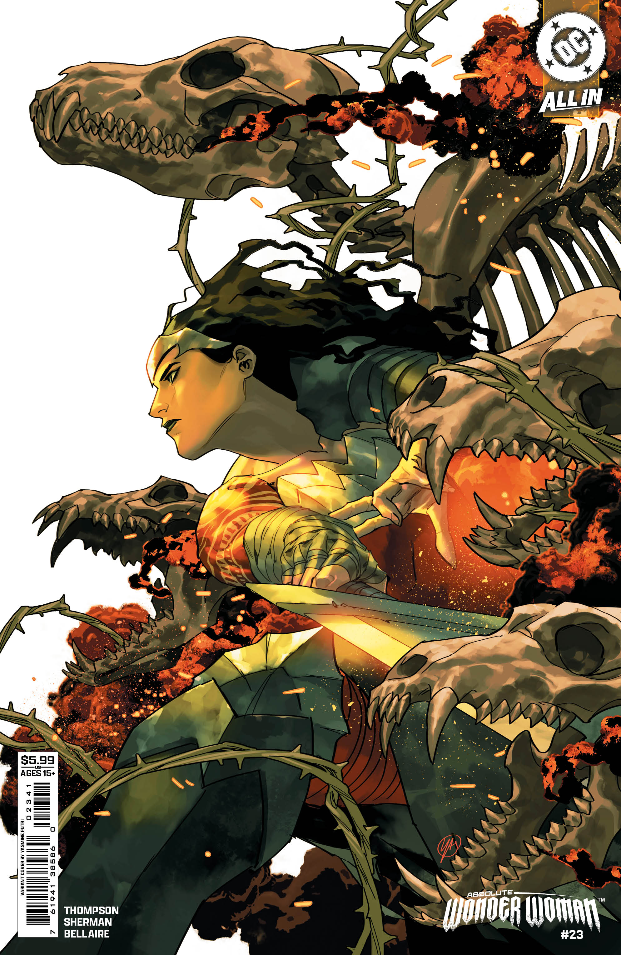  FOC1082026023 | ABSOLUTE WONDER WOMAN @23 CVR D YASMINE PUTRI CARD STOCK VAR PRE ORDER [FOC 0108] | DC  
