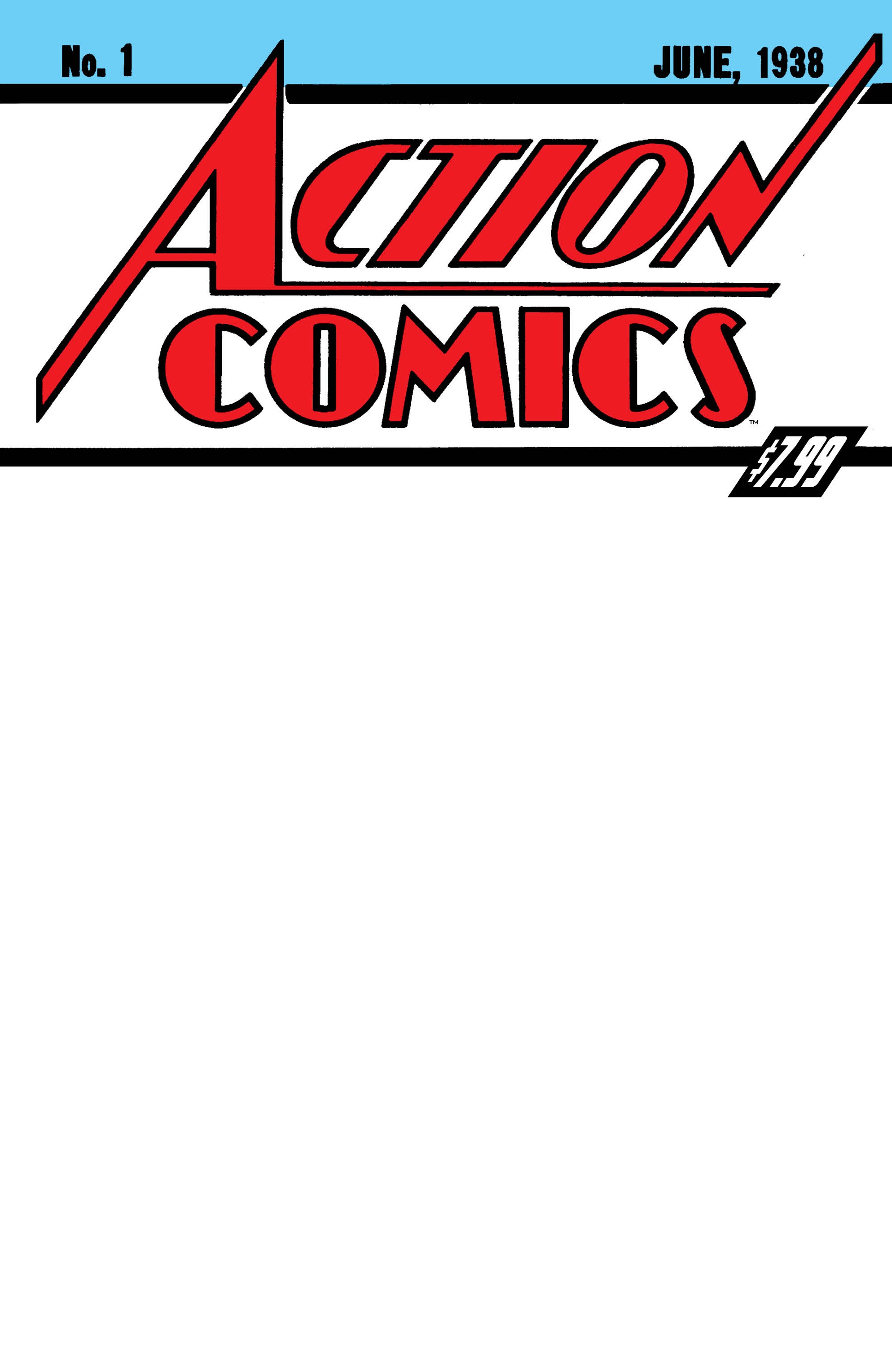  FOC1082026065 | ACTION COMICS @1 FACSIMILE EDITION CVR B BLANK CARD STOCK VAR (2026) PRE ORDER [FOC 0108] | DC  