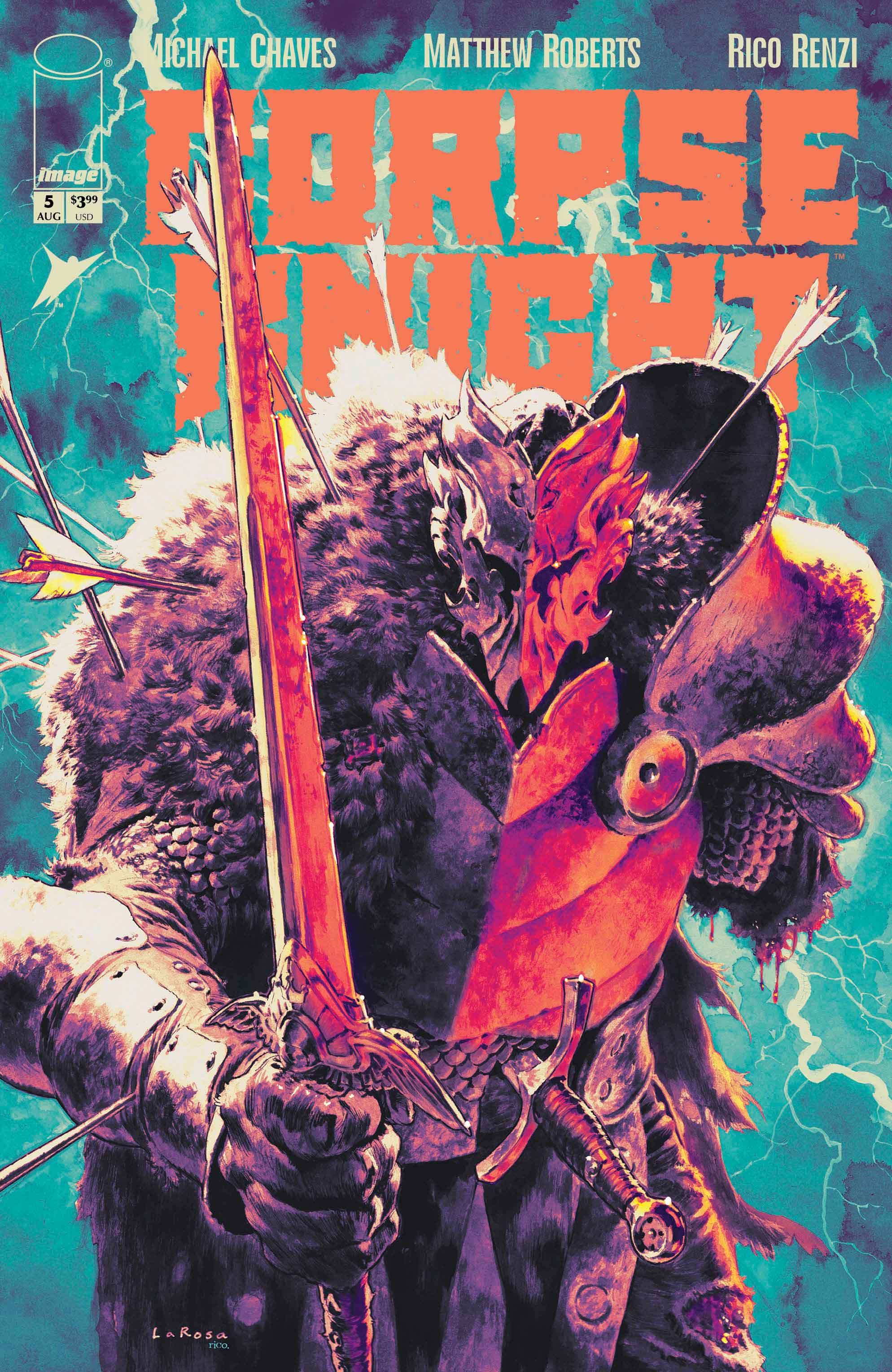  FOC1082026113 | CORPSE KNIGHT @5 (OF 6) CVR B LEWIS LAROSA & RICO RENZI VAR PRE ORDER [FOC 0108] | IMAGE  
