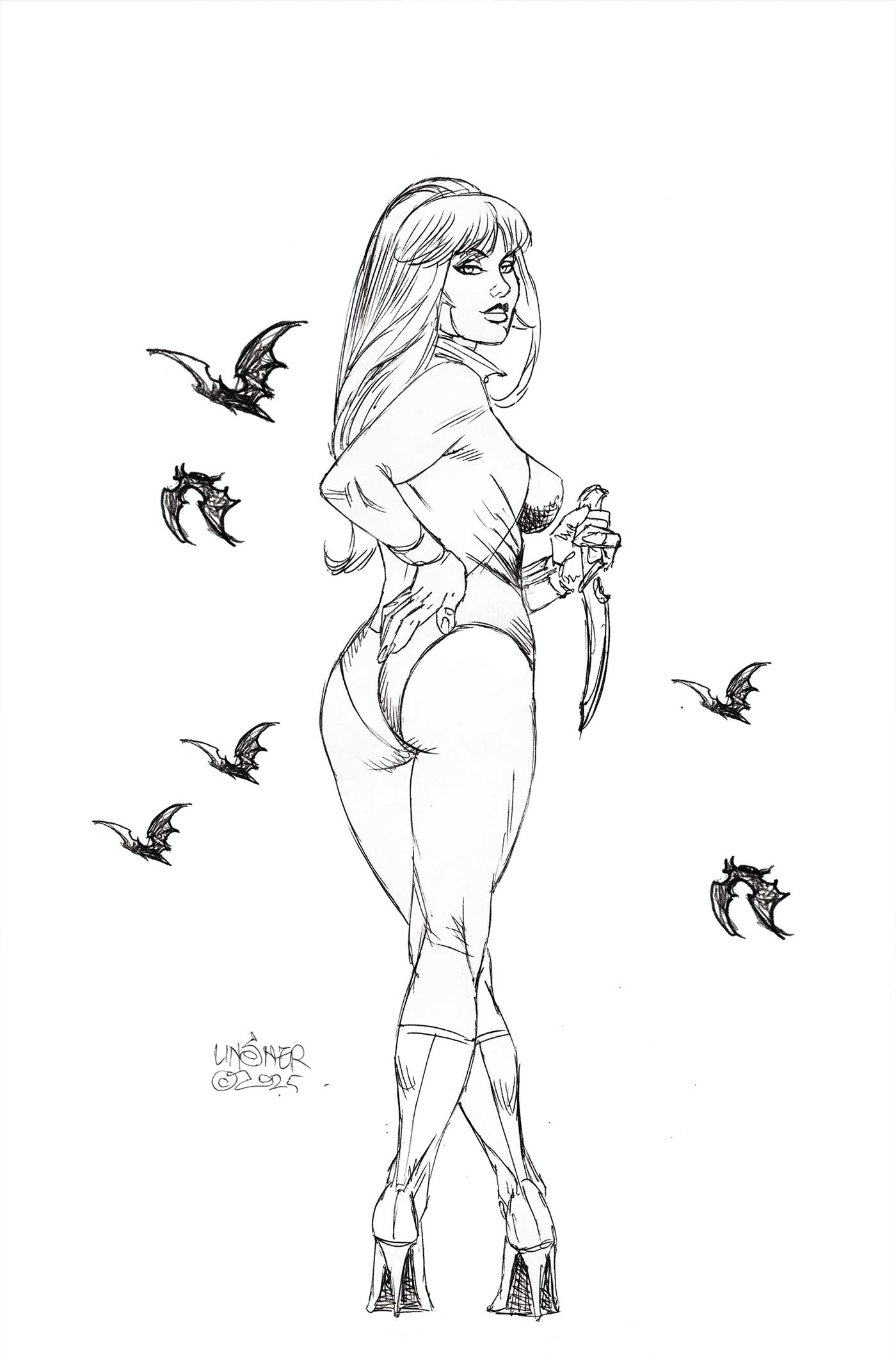Vampirella Volume 8 #4 (Cover O Joseph Michael Linsner Line Art Full Art Variant) (find on eBay)