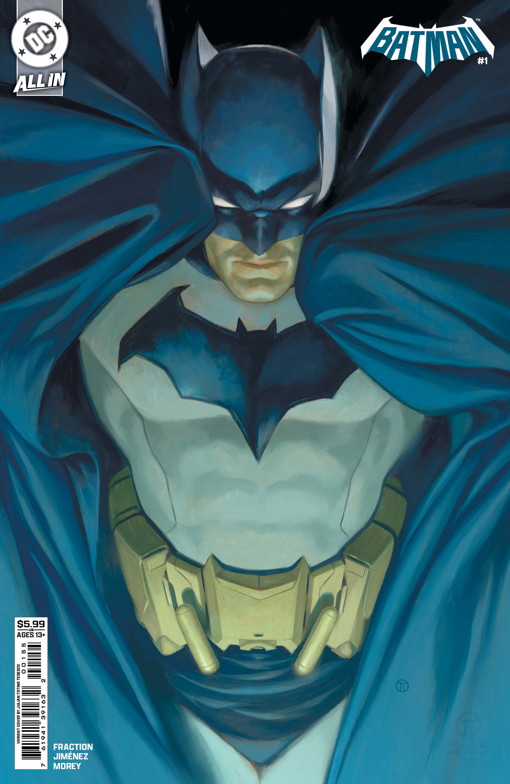  76194139163200155 | BATMAN @1 COVER G JULIAN TOTINO TEDESCO CARD STOCK VARIANT | DC  