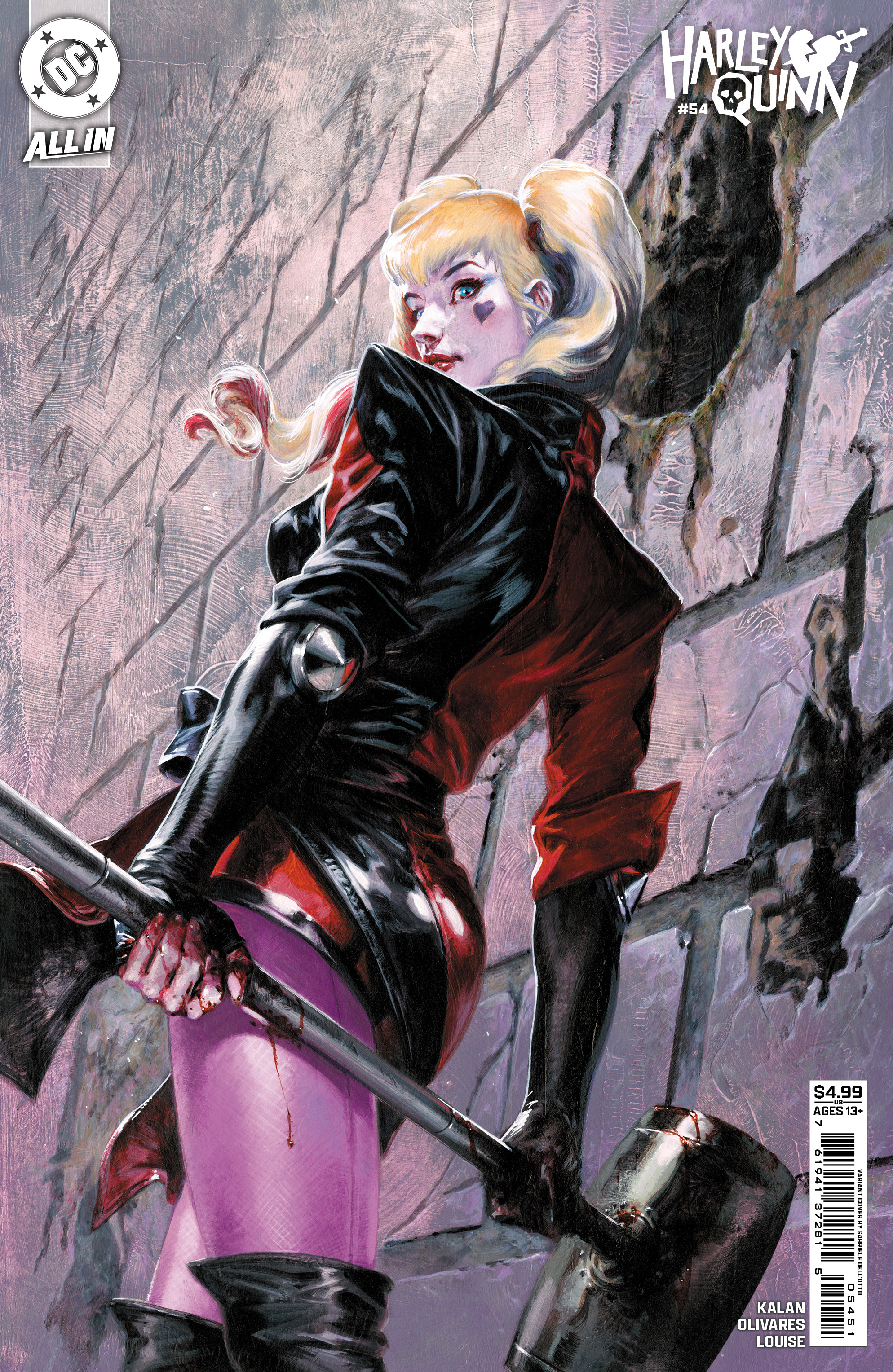  76194137281505451 | HARLEY QUINN @54 COVER D GABRIELE DELL OTTO GOTHAM CARD STOCK VARIANT | DC  