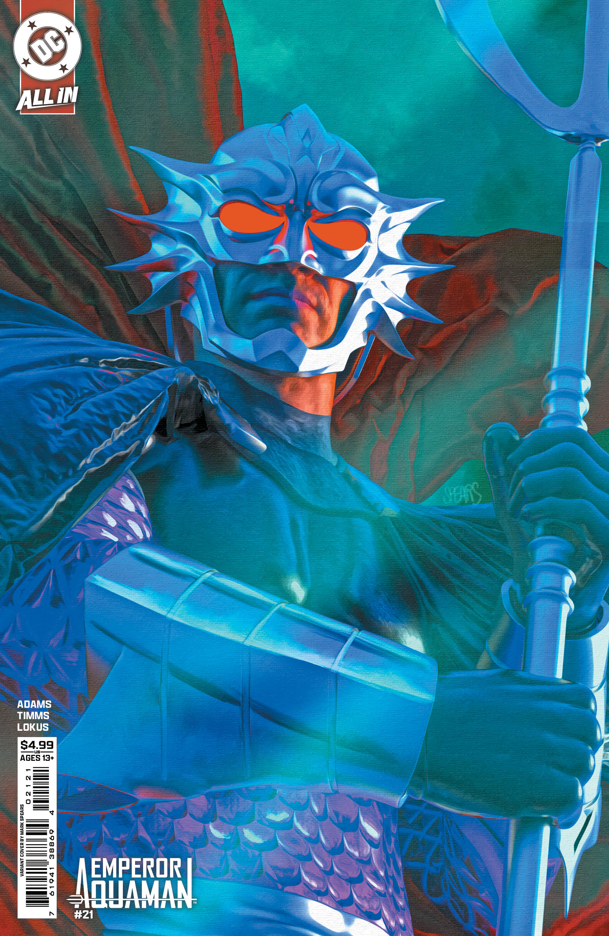  76194138869402121 | EMPEROR AQUAMAN @21 COVER B MARK SPEARS CARD STOCK VARIANT | DC  