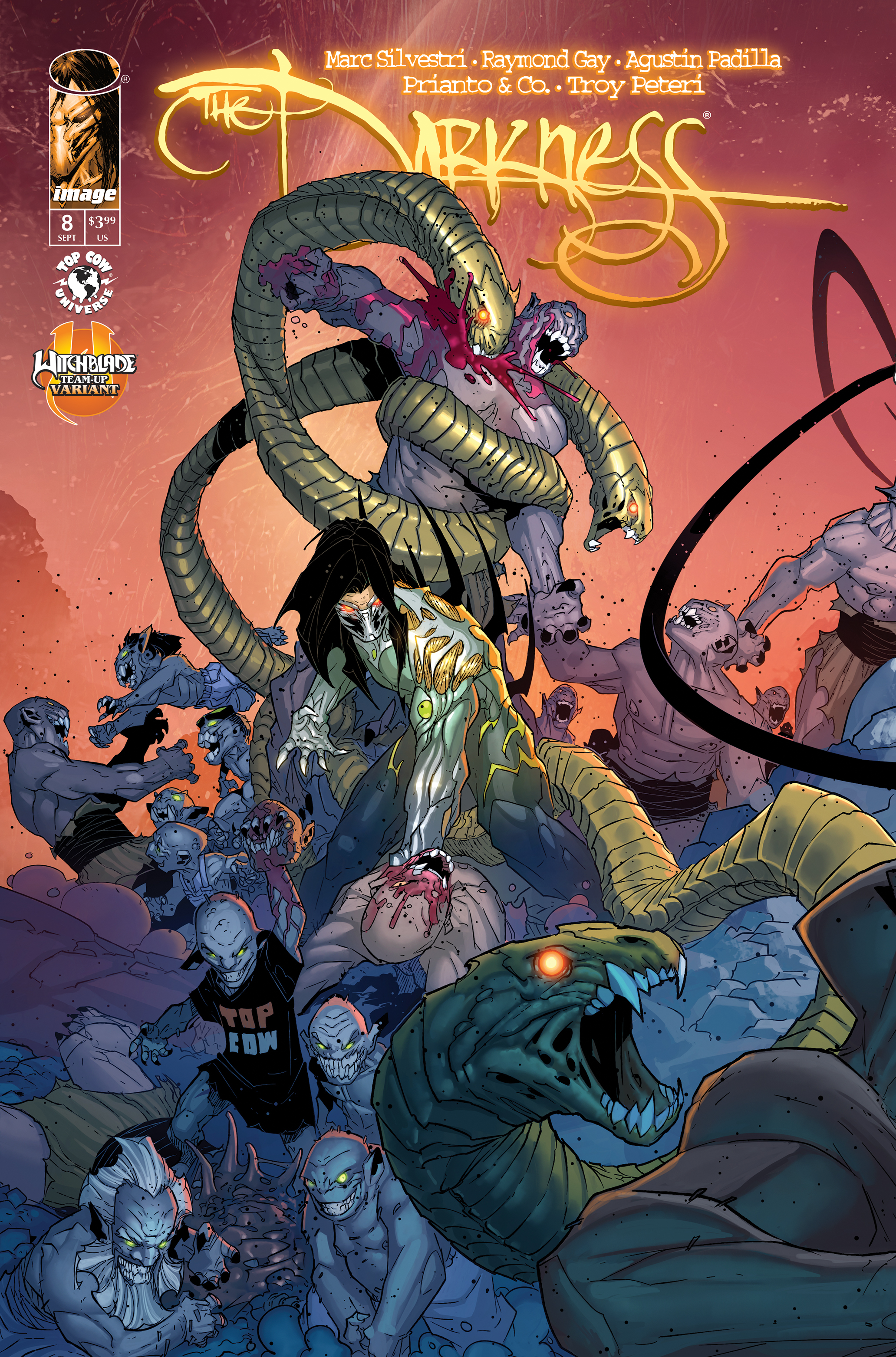  FOC22082026101 | DARKNESS (2025) @8 CVR C PAT BOUTIN & STEVE FIRCHOW CONNECTING WITCHBLADE TEAM UP VAR PRE ORDER [FOC 2208] | IMAGE  