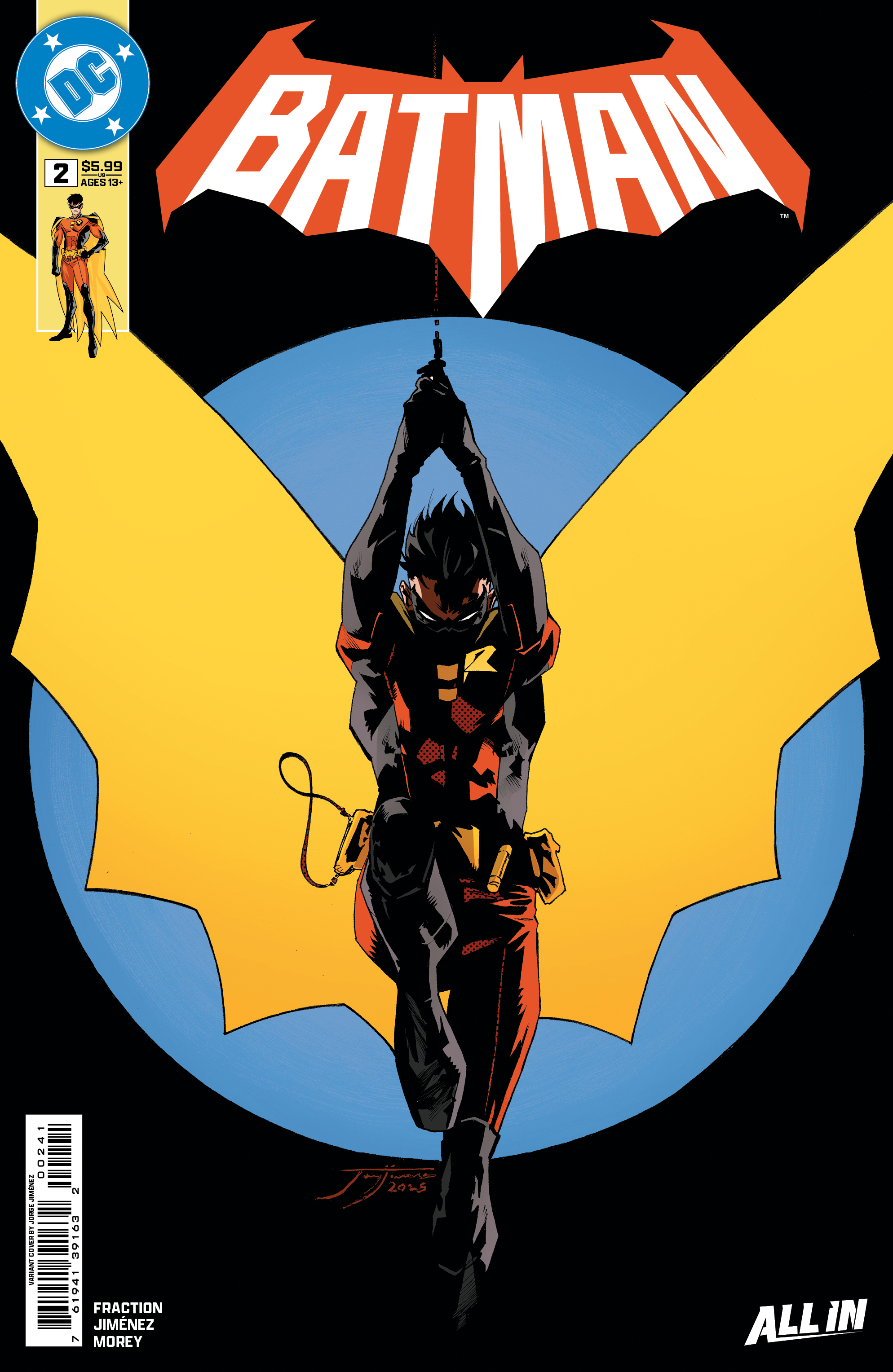  BATMAN @2 COVER D JORGE JIMENEZ CARD STOCK VARIANT | DC | 76194139163200241 | 