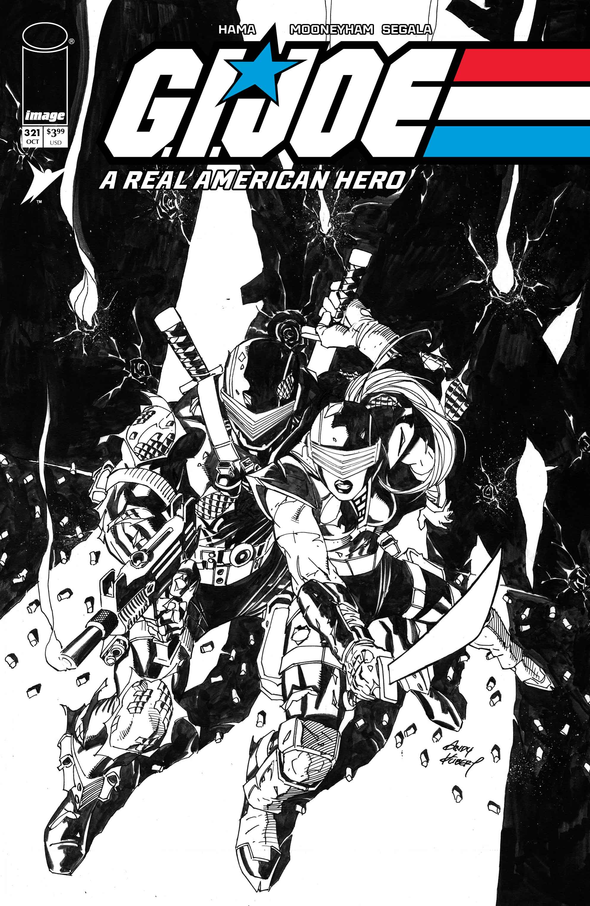  FOC13092025108 | GI JOE A REAL AMERICAN HERO @321 CVR B ANDY KUBERT B&W VAR  PRE ORDER [FOC 1309] | IMAGE  