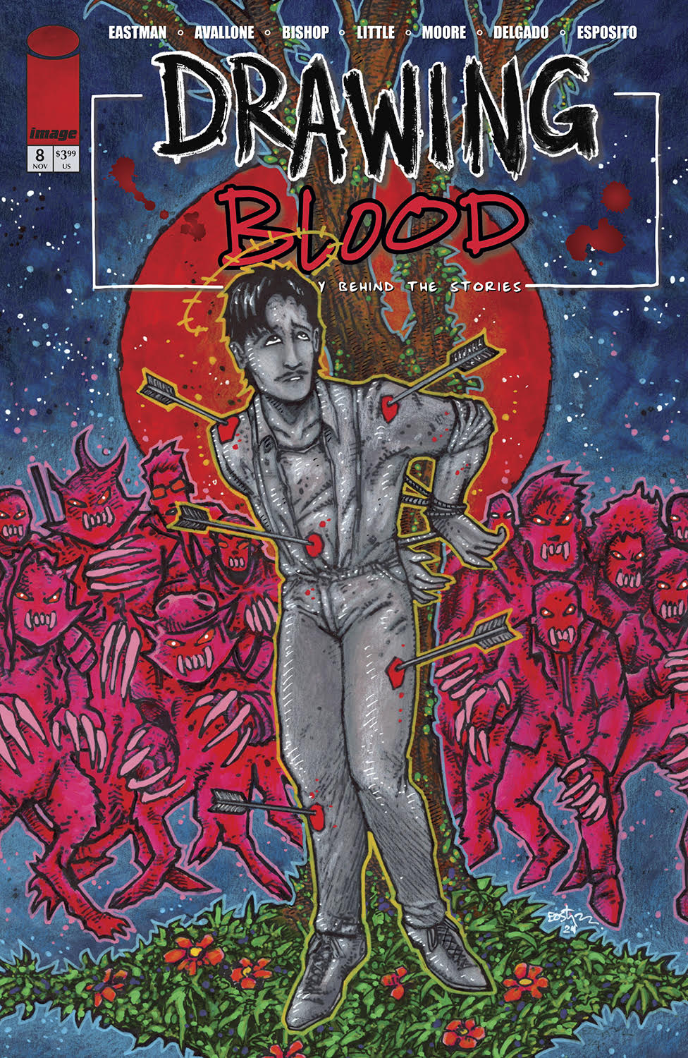  FOC26072025077 | DRAWING BLOOD @8 (OF 12) CVR A KEVIN EASTMAN PRE ORDER [FOC 2607] | IMAGE  