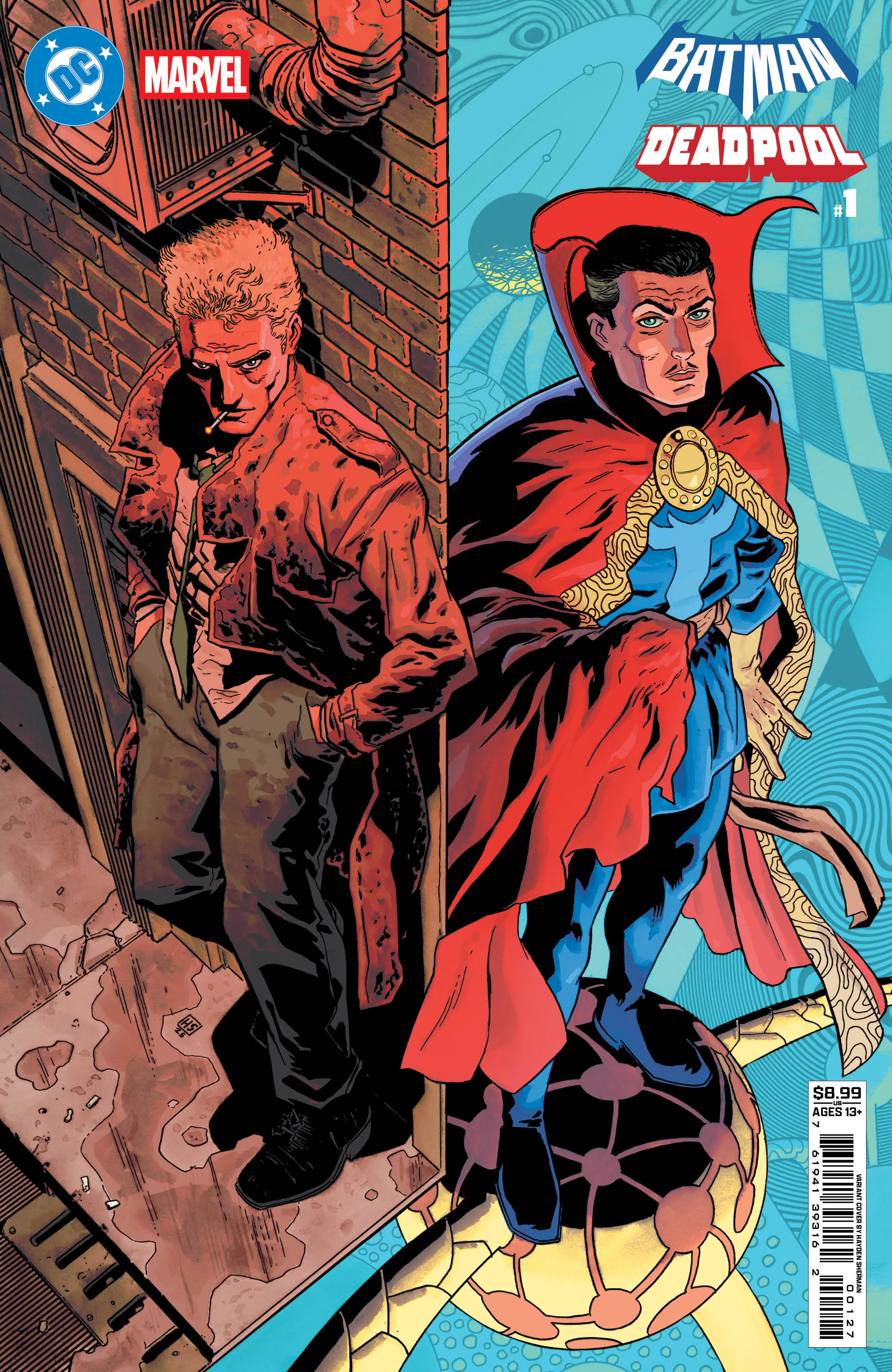  FOC25102025028 | DC MARVEL BATMAN DEADPOOL @1 (ONE SHOT) CVR P HAYDEN SHERMAN CONSTANTINE DR STRANGE CARD STOCK VAR PRE ORDER [FOC 2510] | DC  