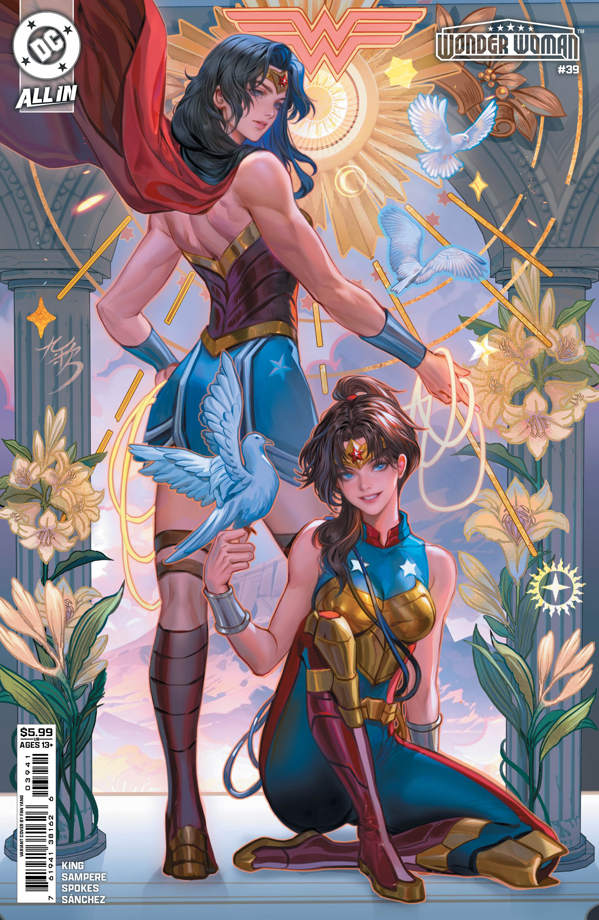  FOC24102026152 | WONDER WOMAN @39 CVR D FAN YANG CARD STOCK VAR PRE ORDER [FOC 2410] | DC  