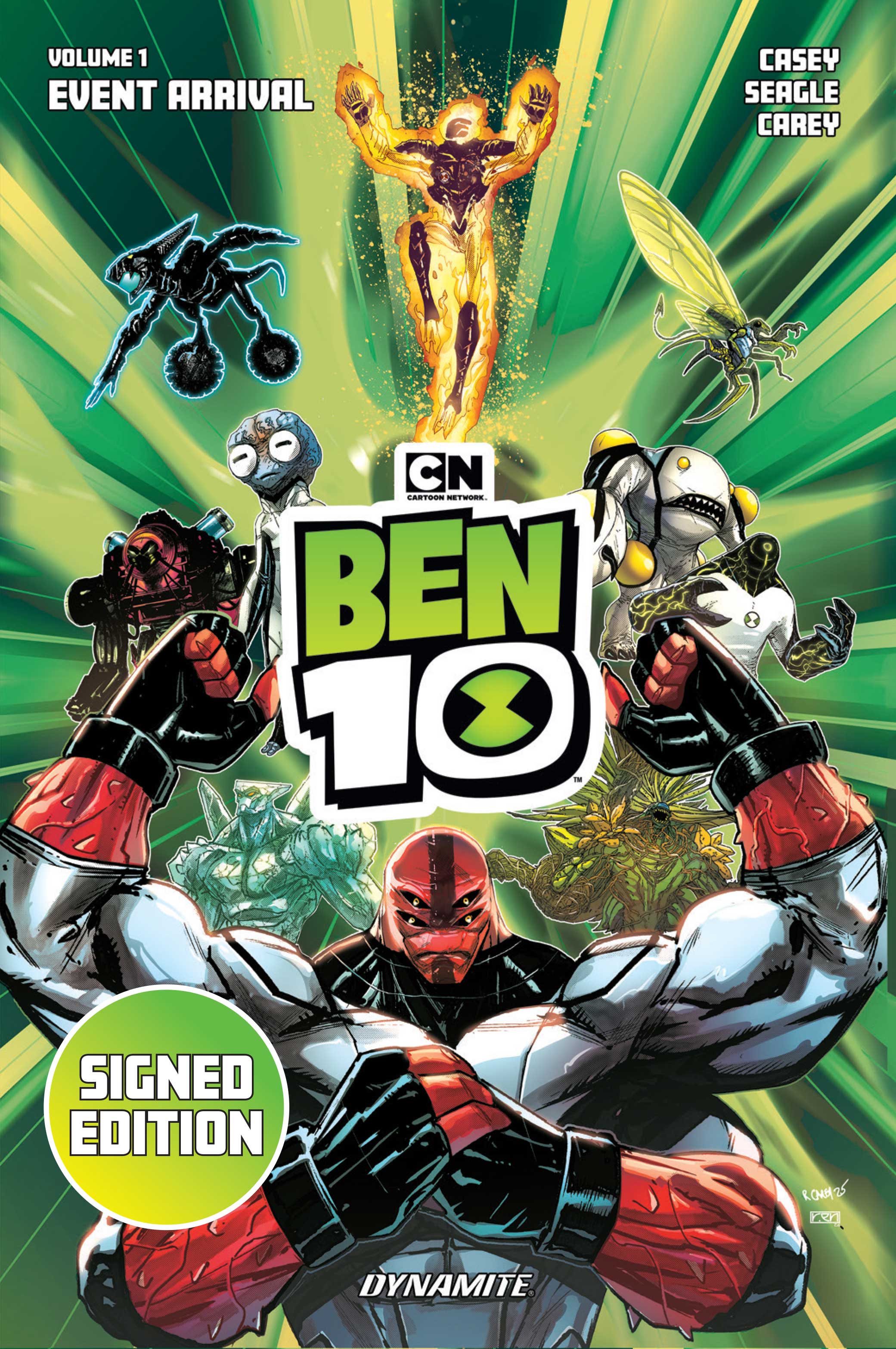  FOC24102026225 | BEN 10 HC VOL 01 EVENT ARRIVAL SIGNED BY JOE CASEY AND STEVEN T SEAGLE CVR PRE ORDER [FOC 2410] | LUNAR  