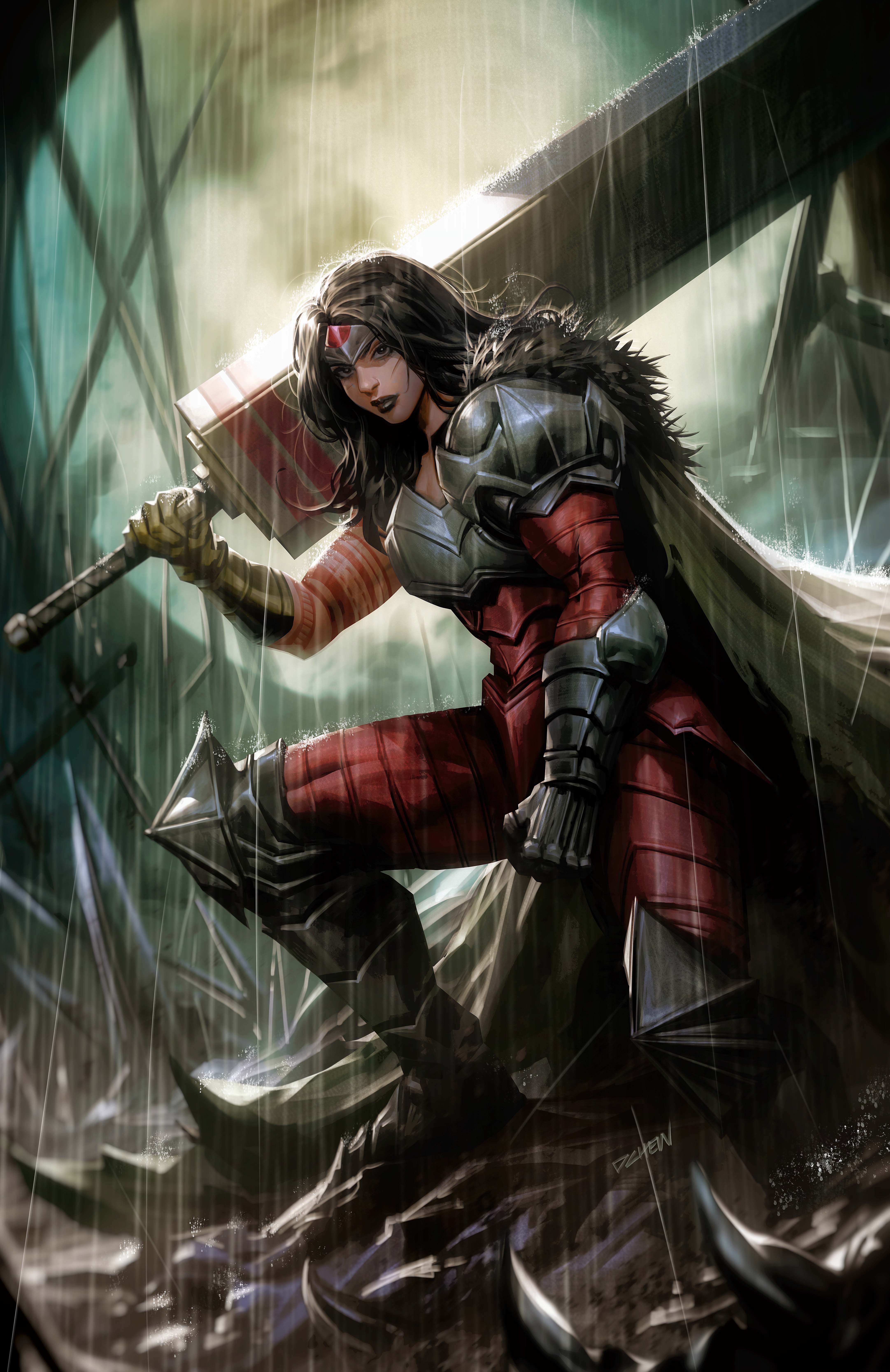  FOC3012026035 | ABSOLUTE WONDER WOMAN @16 CVR B DERRICK CHEW CARD STOCK VAR PRE ORDER [FOC 0301] | DC  