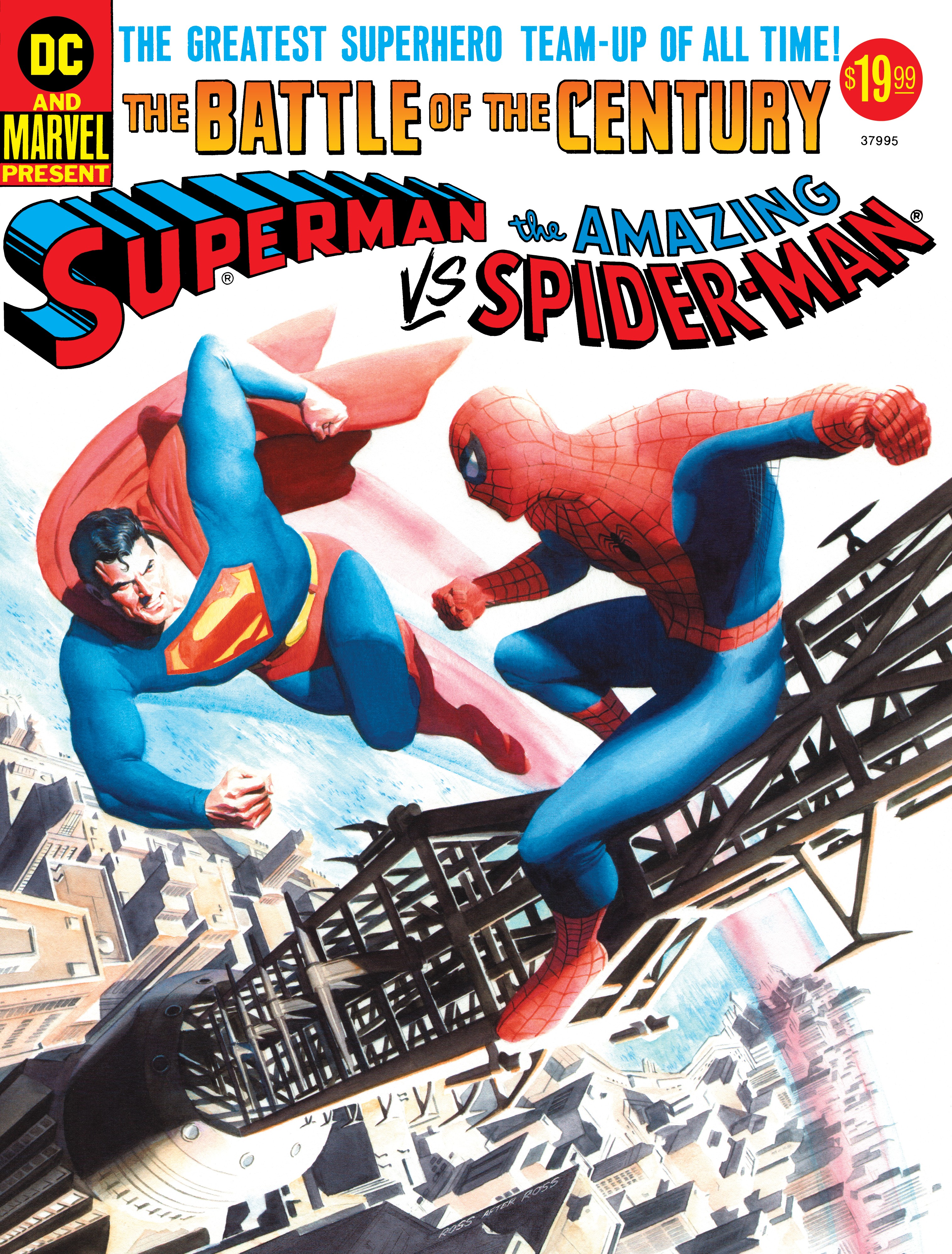  FOC22112025268 | 50TH ANNIVERSARY TREASURY EDITION SUPERMAN VS THE AMAZING SPIDER MAN @1 FACSIMILE EDITION CVR B ALEX ROSS VAR PRE ORDER [FOC 2211] | DC  