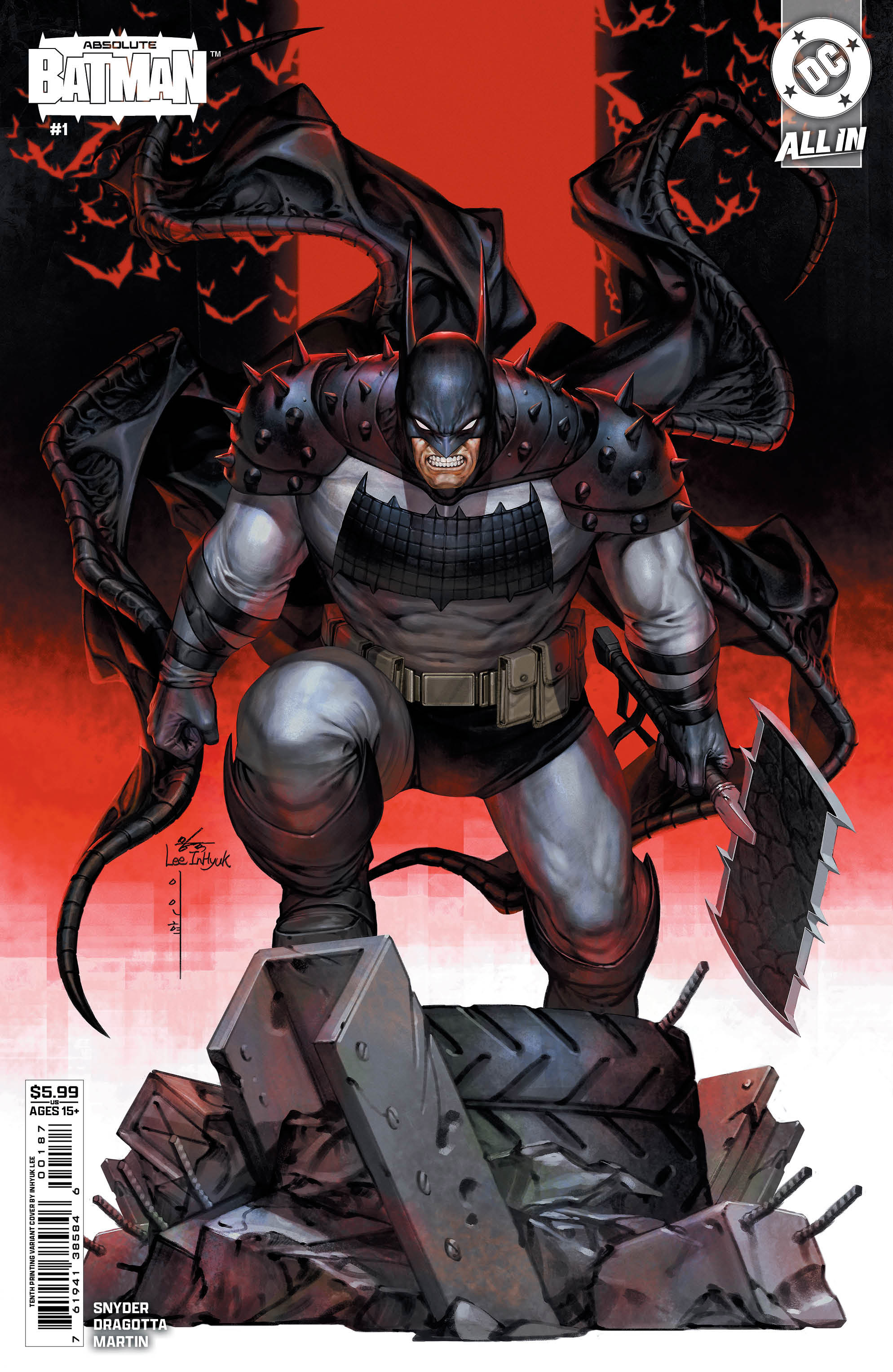  FOC13122025149 | ABSOLUTE BATMAN @1 TENTH PRİNTİNG CVR B INHYUK LEE CARD STOCK VAR PRE ORDER [FOC 1312] | DC  