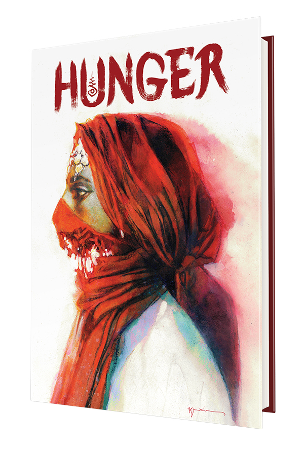 1125LP0726 | HUNGER HC BILL SIENKIEWICZ PREMIERE ED WITH GOLD FOIL SLIPCASE | LAP  