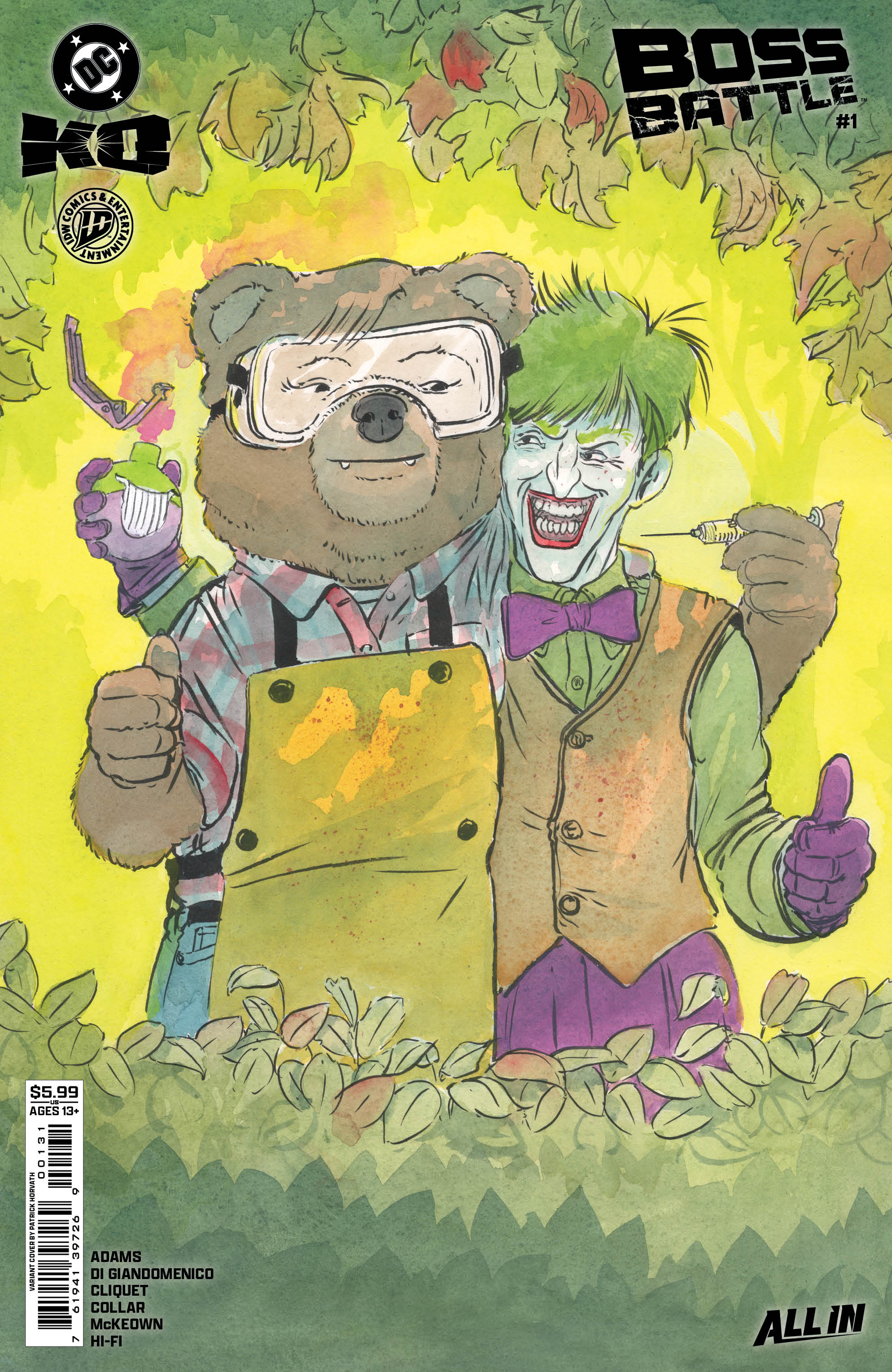 1225DC0038 | DC KO BOSS BATTLE @1 (ONE SHOT) COVER C PATRICK HORVATH CARD STOCK VARIANT | DC  