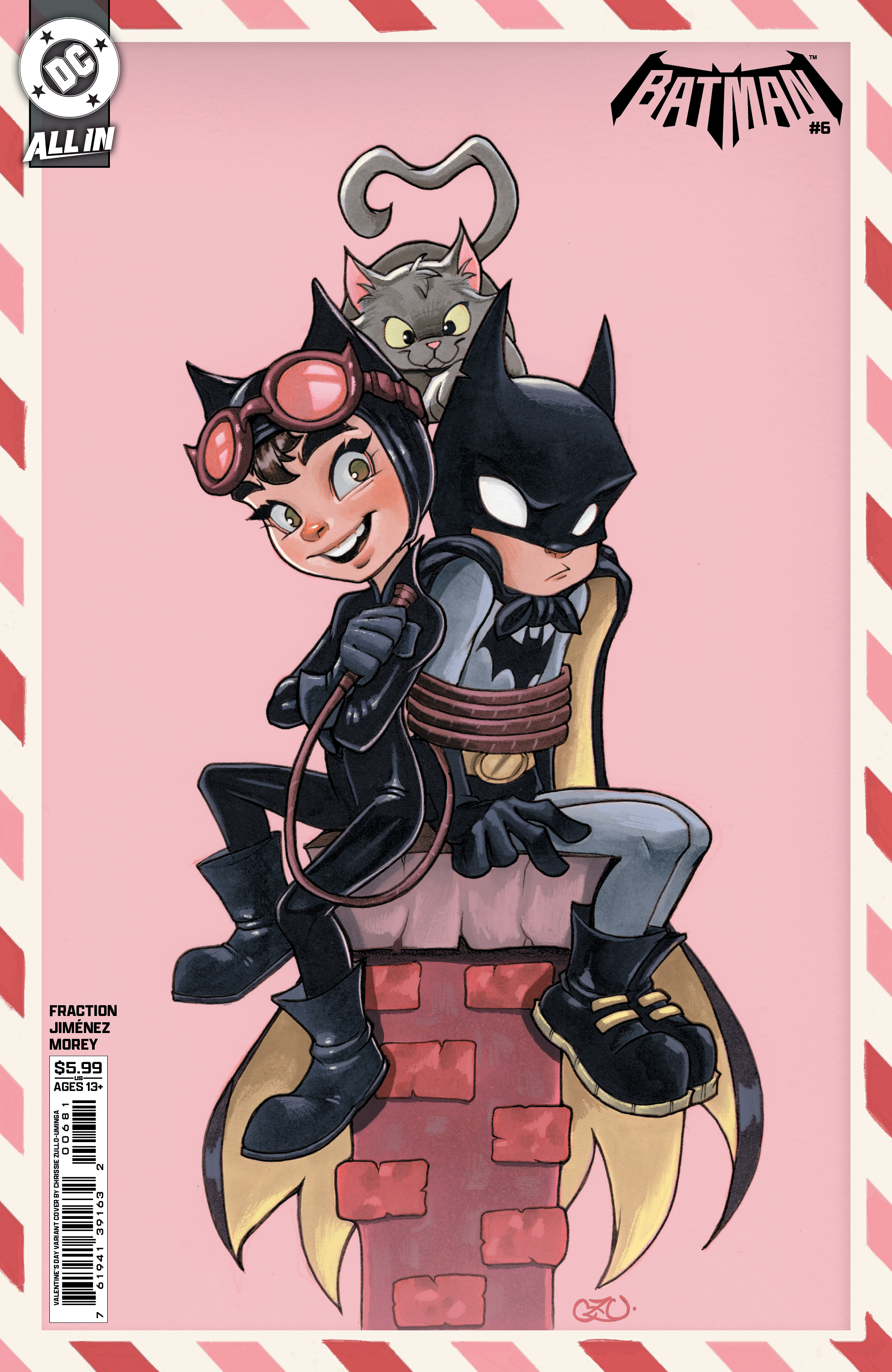  1225DC0107 | BATMAN @6 COVER F CHRISSIE ZULLO VALENTINES DAY CARD STOCK VARIANT | DC  