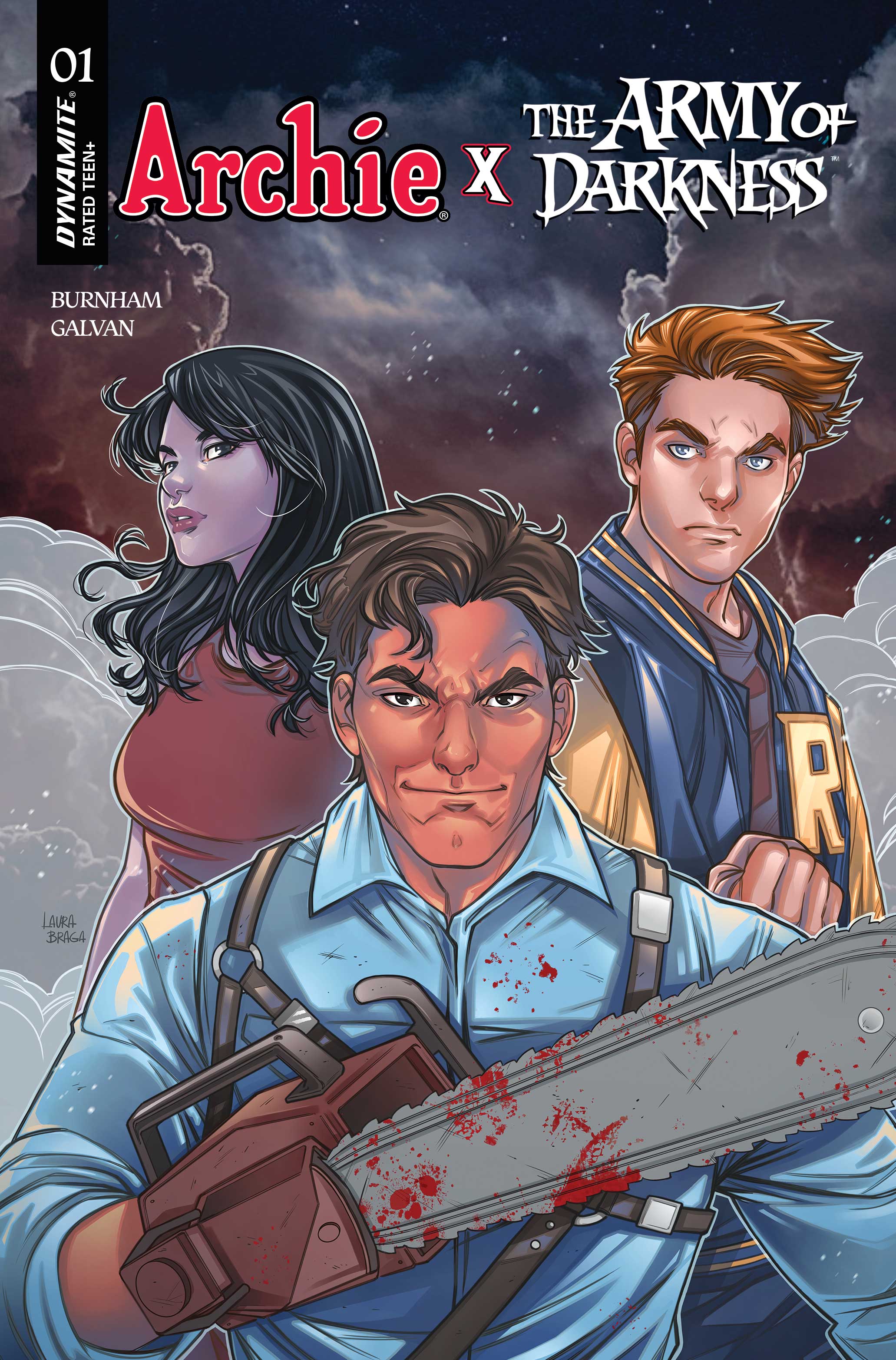  FOC3012026255 | ARCHIE X ARMY OF DARKNESS @1 CVR C LAURA BRAGA VAR PRE ORDER [FOC 0301] | LUNAR  