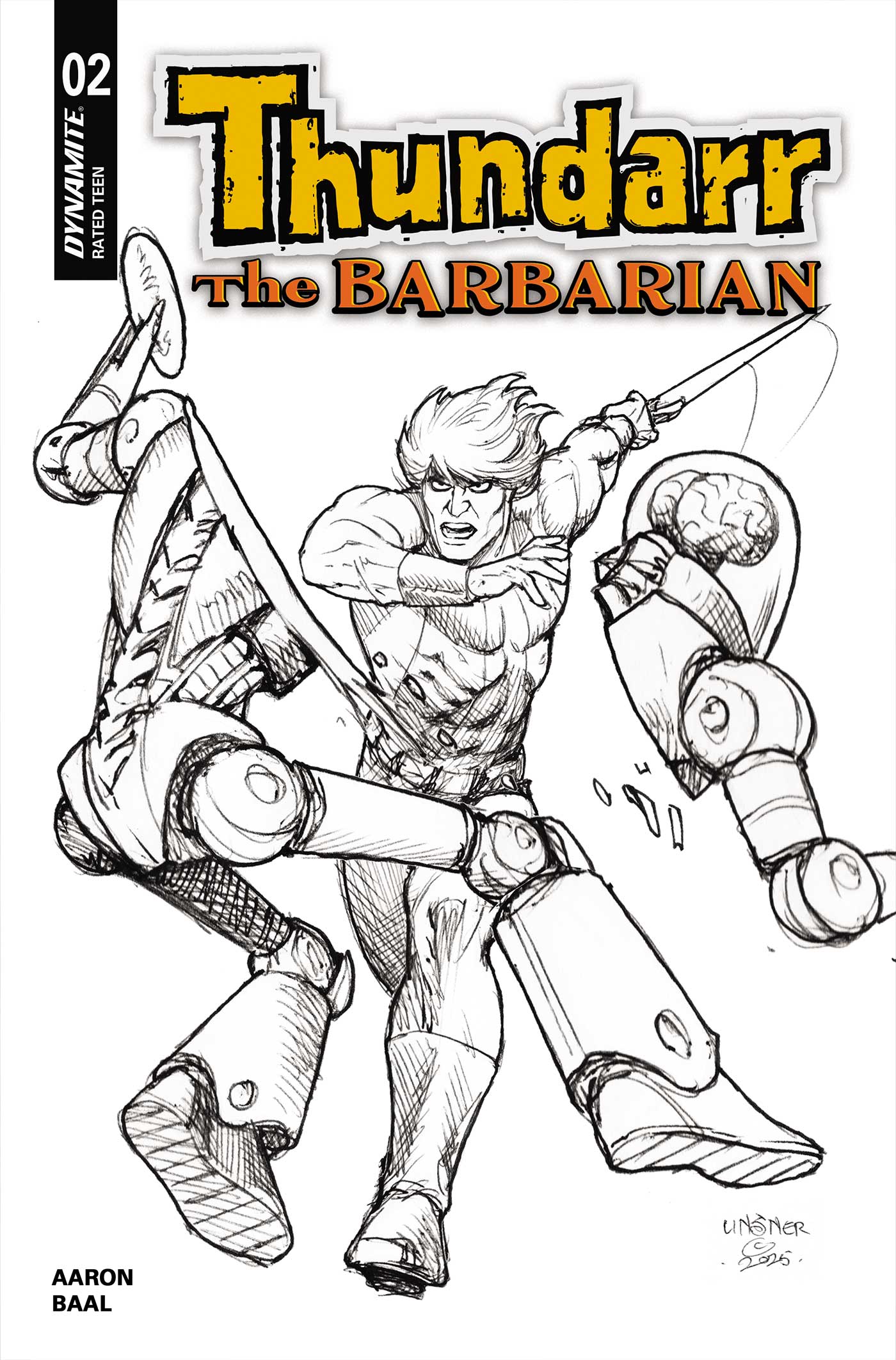 Thundarr The Barbarian #2 (Cover L Joseph Michael Linsner Line Art Variant)