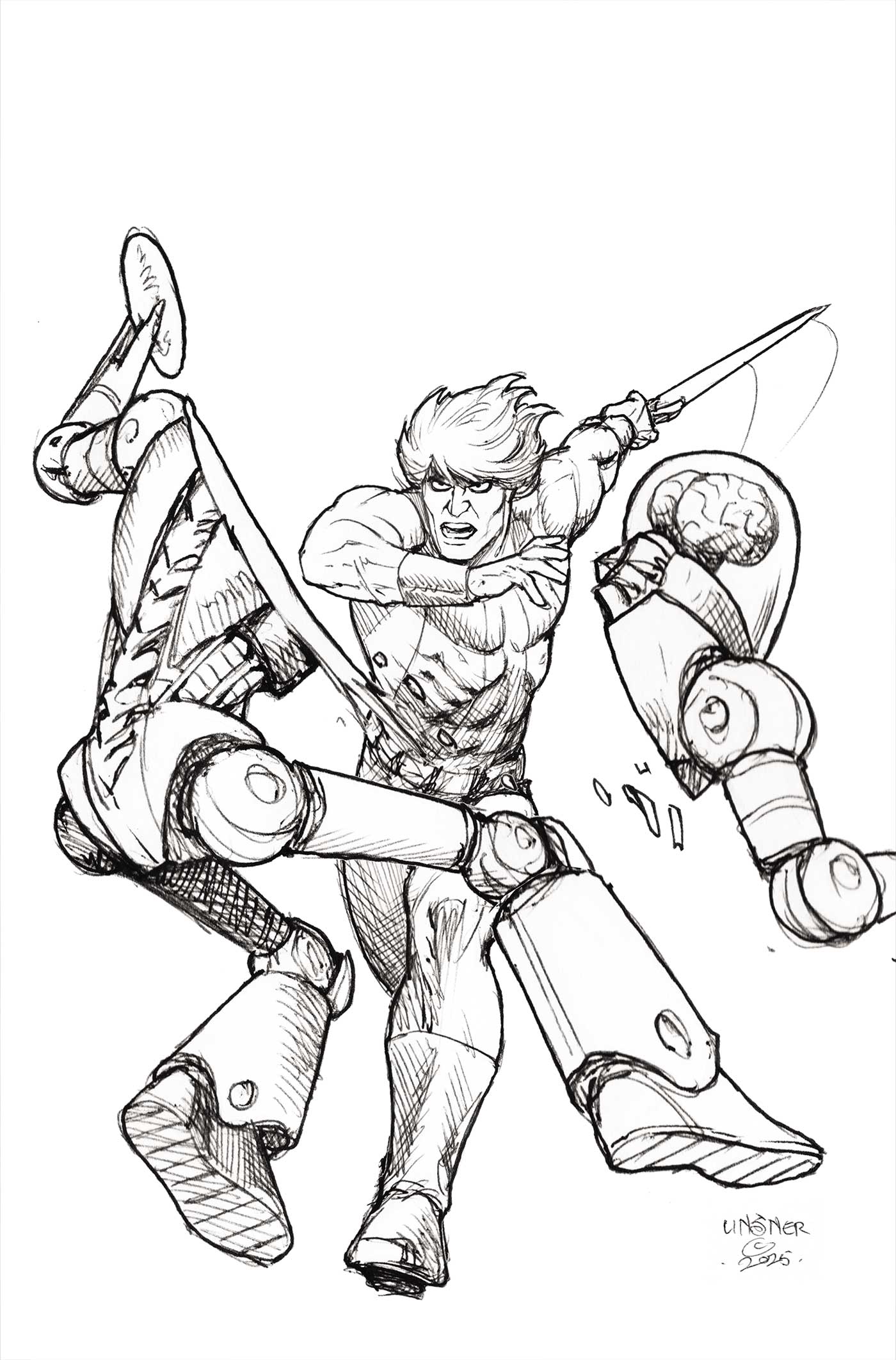 Thundarr The Barbarian #2 (Cover N Joseph Michael Linsner Line Art Full Art Variant)