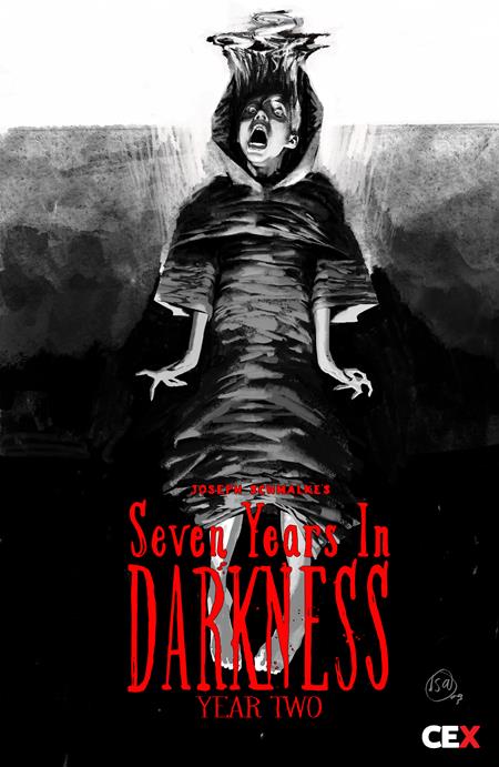 SEVEN YEARS IN DARKNESS YEAR TWO #1 (OF 4) CVR D INC 1:25 JASON SHAWN ALEXANDER B&W CARD STOCK VAR
