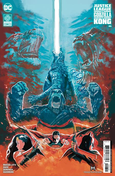 JUSTICE LEAGUE VS GODZILLA VS KONG #6 (OF 7) CVR E INC 1:50 NIKOLAS DRAPER-IVEY CARD STOCK VAR