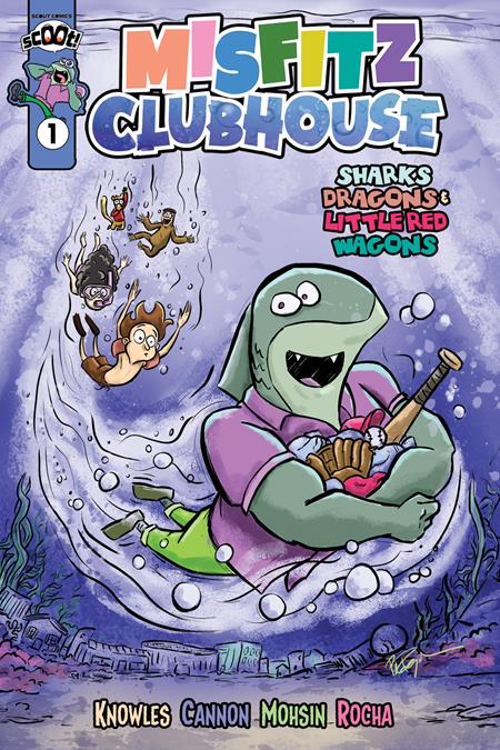 MISFITZ CLUBHOUSE SHARKS DRAGONS AND LITTLE RED WAGONS #1 CVR A PETER RAYMUNDO