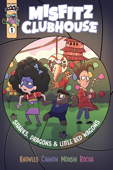MISFITZ CLUBHOUSE SHARKS DRAGONS AND LITTLE RED WAGONS #1 CVR B EMILY RIESETT VAR