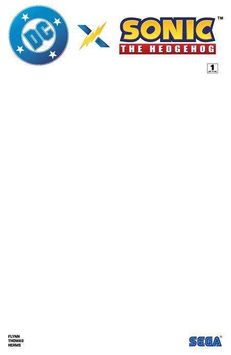  76194138785700141 | DC X SONIC THE HEDGEHOG @1 (OF 5) COVER C BLANK CARD STOCK VARIANT | DC  