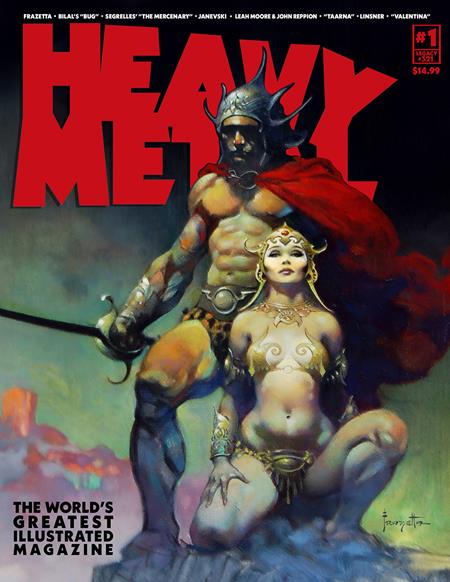 HEAVY METAL MAGAZINE #1 CVR B FRANK FRAZETTA (MR)