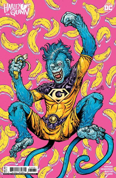 HARLEY QUINN #39 CVR D MARIA WOLF APRIL FOOLS GLEEK CARD STOCK VAR