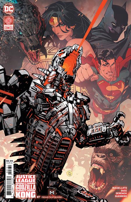JUSTICE LEAGUE VS GODZILLA VS KONG #7 (OF 7) CVR C DAN MORA CARD STOCK VAR