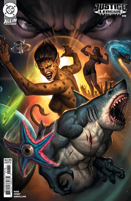 Weekly Pull list - JUSTICE LEAGUE UNLIMITED #18 CVR E AARON BARTLING THINGS TO COME CARD STOCK VAR (DC K.O.)