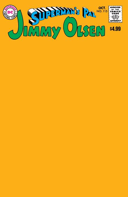 Weekly Pull list - SUPERMANS PAL JIMMY OLSEN #115 FACSIMILE EDITION CVR B BLANK CARD STOCK VAR