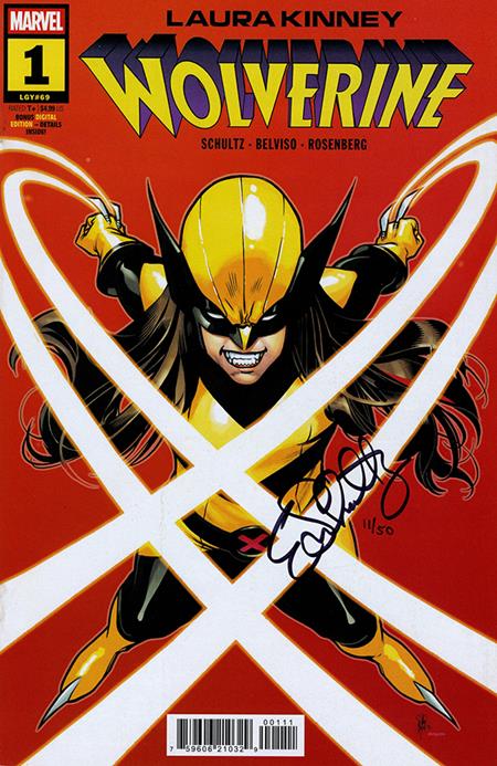 DF LAURA KINNEY WOLVERINE #1 SIGNED BY ERICA SCHULTZ