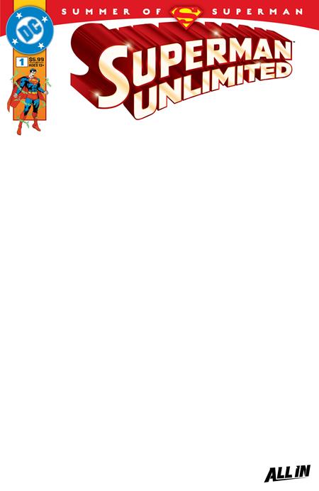 76194139077200161 | SUPERMAN UNLIMITED @1 COVER I BLANK CARD STOCK VARIANT | DC  
