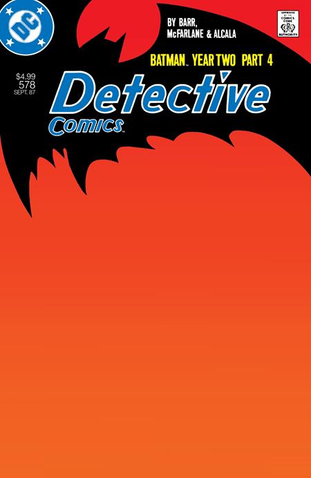 DETECTIVE COMICS #578 FACSIMILE EDITION CVR B BLANK CARD STOCK VAR (YEAR TWO PART 4 OF 4)