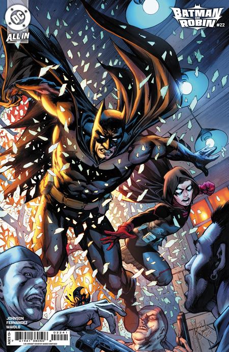 BATMAN AND ROBIN #22 CVR D INC 1:25 MARCO SANTUCCI CARD STOCK VAR