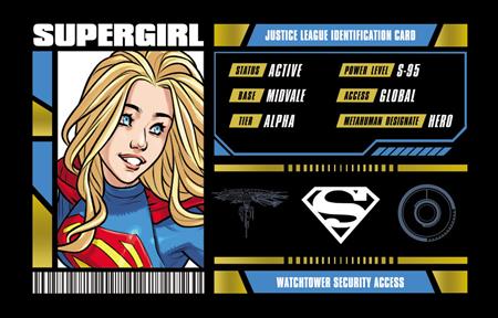 SUPERGIRL JUSTICE LEAGUE MEMBERSHIP CARD OPT-IN BUNDLES OF 25 (FREE) (NET)