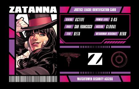 ZATANNA JUSTICE LEAGUE MEMBERSHIP CARD OPT-IN BUNDLES OF 25 (FREE) (NET)