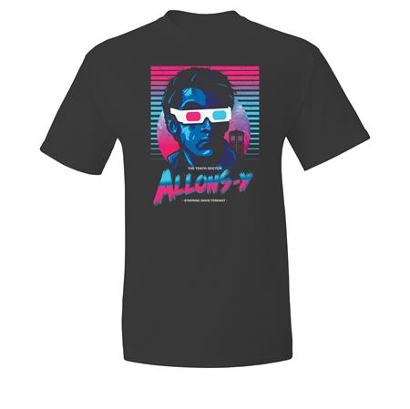 DOCTOR WHO NEON 80S ALLONS-Y T-SHIRT S