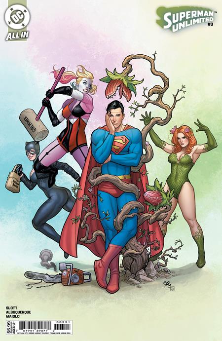 SUPERMAN UNLIMITED #3 CVR E RAFAEL ALBUQUERQUE GOTHAM CITY SIRENS CARD STOCK VAR