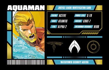 AQUAMAN JUSTICE LEAGUE MEMBERSHIP CARD OPT-IN BUNDLES OF 25 (FREE) (NET)