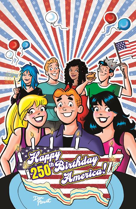  MAY200520260087 | ARCHIE COMICS CELEBRATES AMERICAS 250TH (ONE SHOT) CVR D DAN PARENT FOIL FULL ART VAR PRE ORDER/ÖN SİPARİŞ [MAY26] | LUNAR  