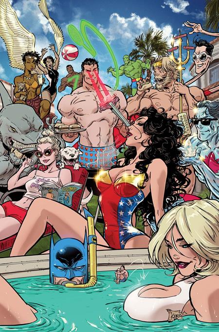 Weekly Pull list - JUSTICE LEAGUE UNLIMITED #21 CVR F KAARE ANDREWS SWIMSUIT CARD STOCK VAR