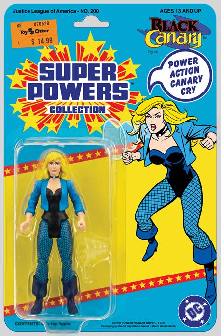 Weekly Pull list - JUSTICE LEAGUE OF AMERICA #200 FACSIMILE EDITION CVR B JASON GEYER & ALEX SAVIUK BLACK CANARY SUPER POWERS ACTION FIGURE VAR