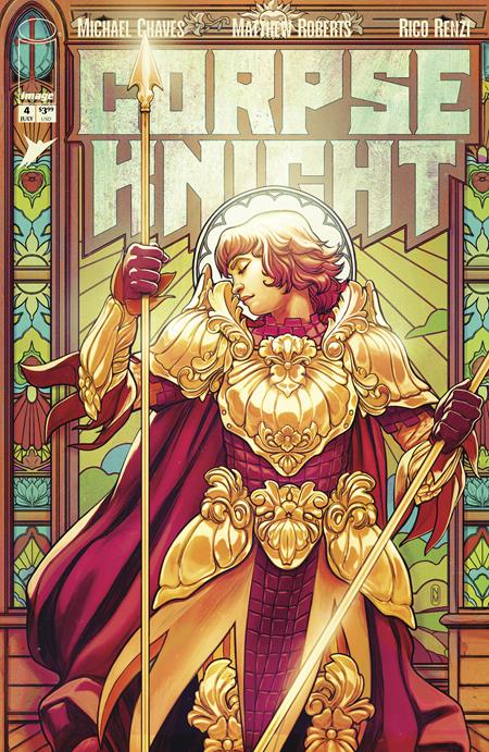 Weekly Pull list - CORPSE KNIGHT #4 (OF 6) CVR D INC 1:25 NIMIT MALAVIA STAINED GLASS VAR (MR)