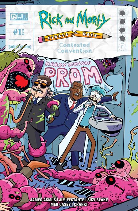 RICK AND MORTY FINALS WEEK CONTESTED CONVENTION #1 (ONE SHOT) CVR C INC 1:10 MARC ELLERBY INTERLOCKING VAR (MR)