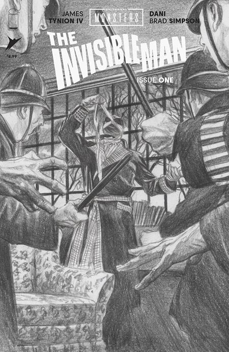 UNIVERSAL MONSTERS THE INVISIBLE MAN #1 (OF 4) CVR F INC 1:75 ALEX ROSS PENCIL SKETCH VAR