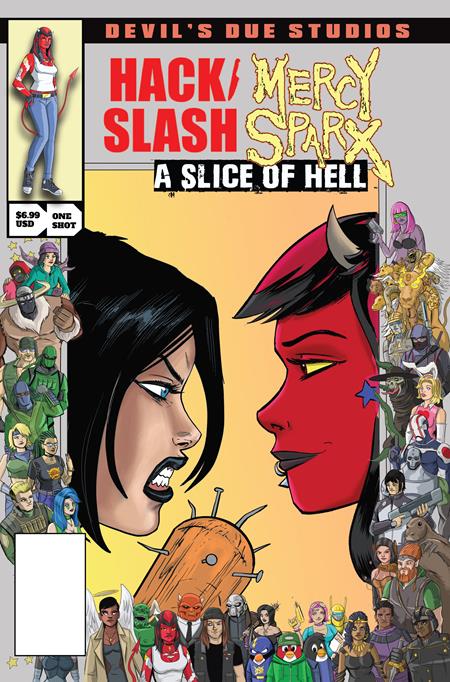 Weekly Pull list - DEVILS DUE PRESENTS HACK SLASH MERCY SPARX #1 (ONE SHOT) CVR B TIM SEELEY JOSH BLAYLOCK HOMAGE VAR (MR)
