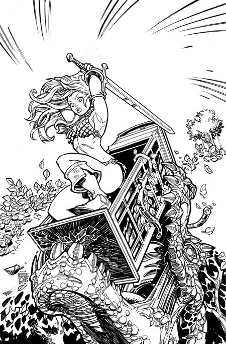 SONJA REBORN #2 CVR J INC 1:15 CHAD HARDIN LINE ART VIRGIN VAR